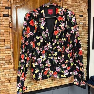 XOXO Y2K floral cotton blazer size XL